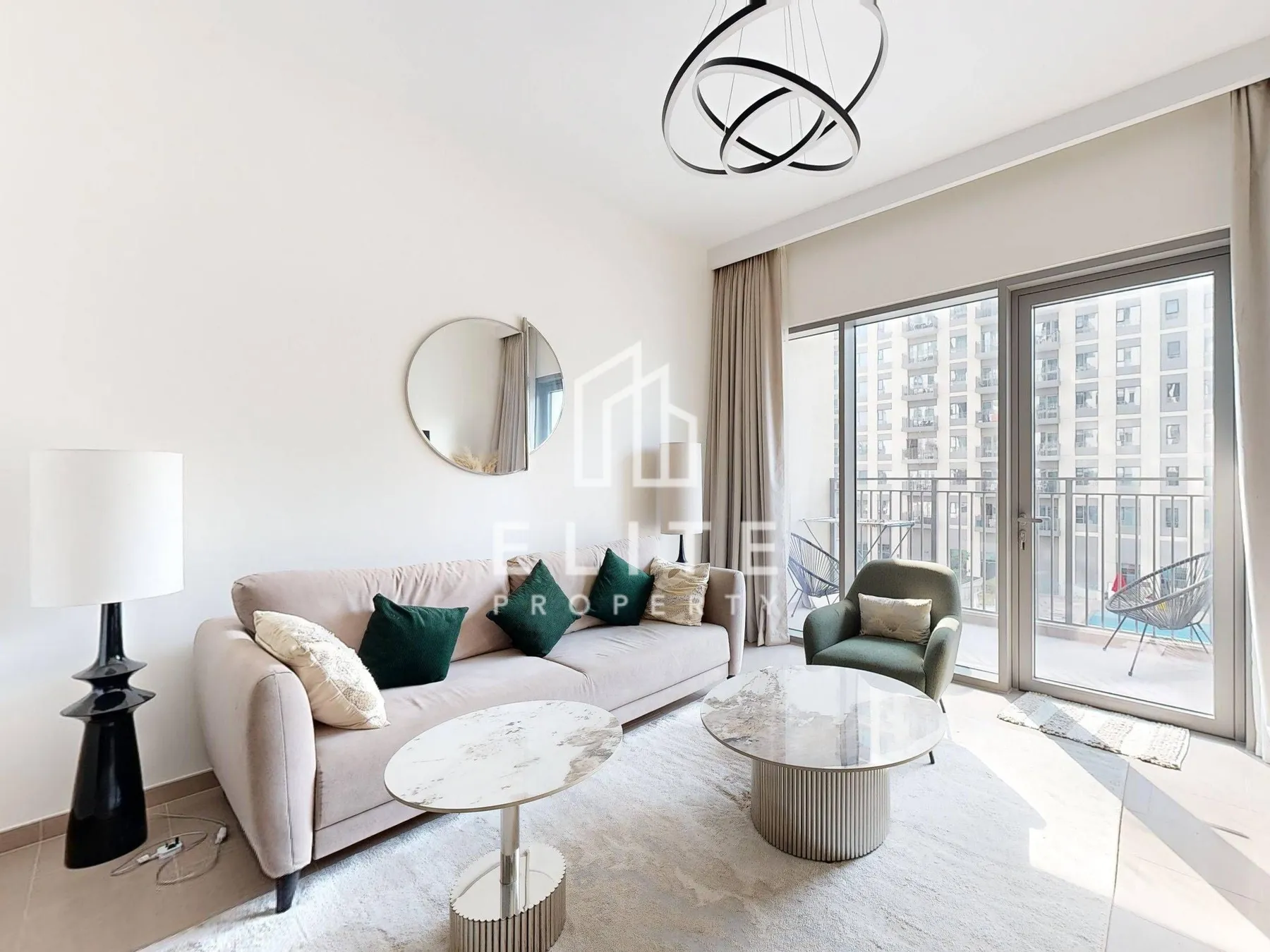 ELEGANTLY FURNISHED | MONTHLY OPTION | POOL VIEW — Park Heights 2, Dubai Hills Estate, Dubai